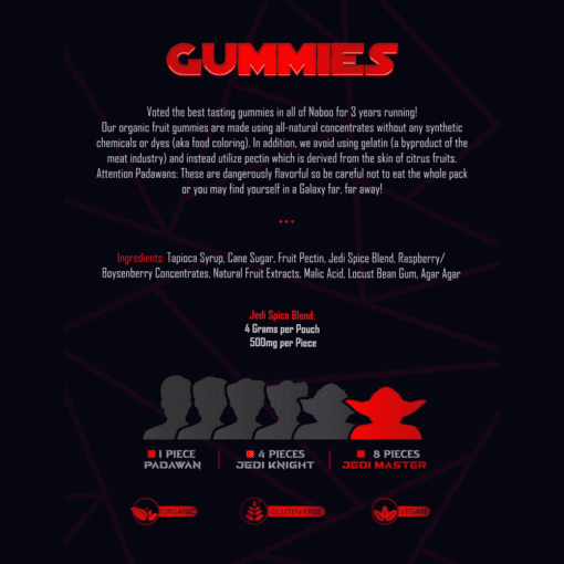 4g Jedi Mind Tricks Mixed Berry Gummies - Image 6